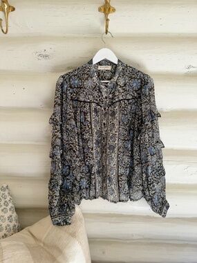 Maison Hotel Camilla Blouse - blue orchid